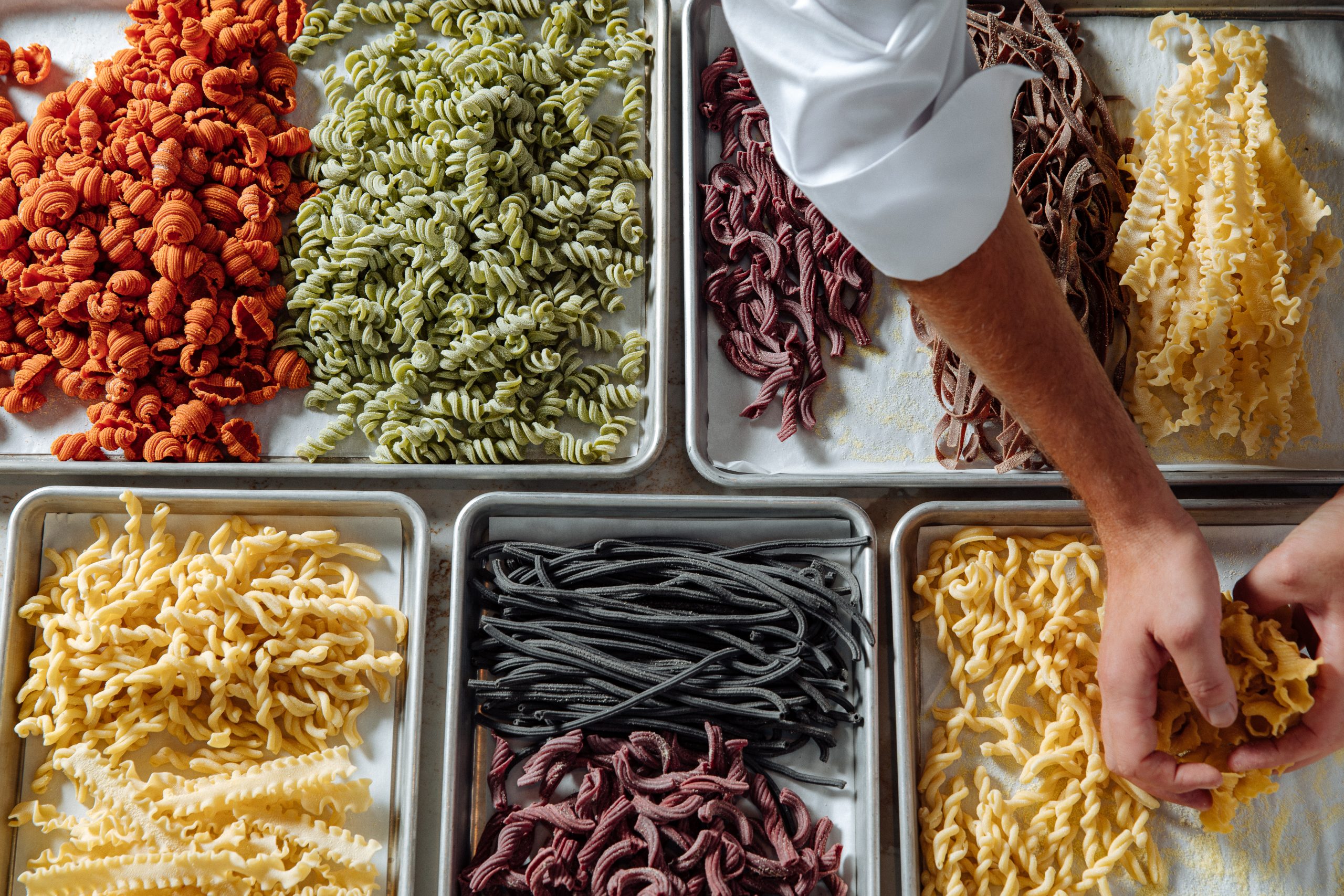 different types of pasta chef restaurant