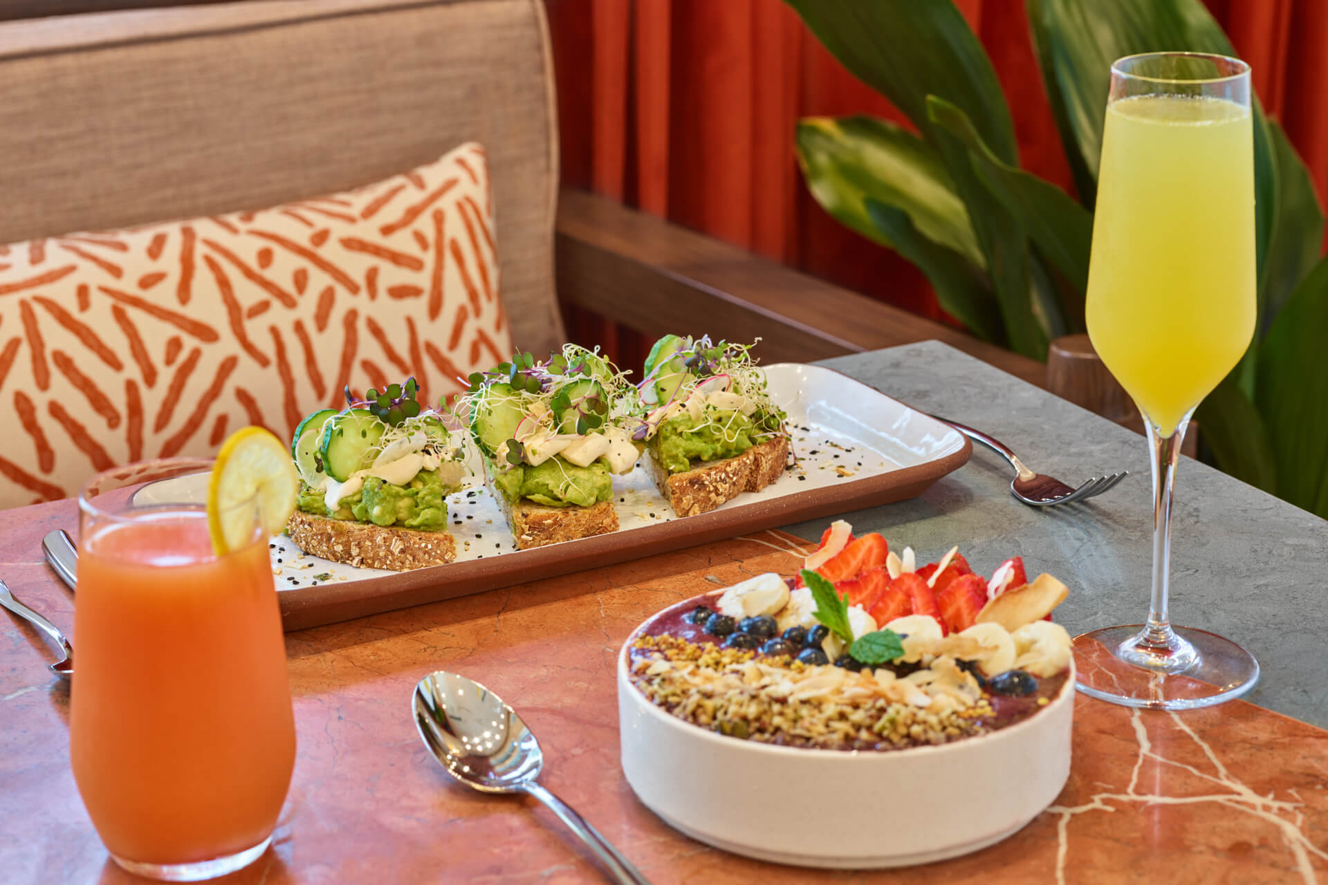 açai bowl and avocado toasts restaurant healthy menu