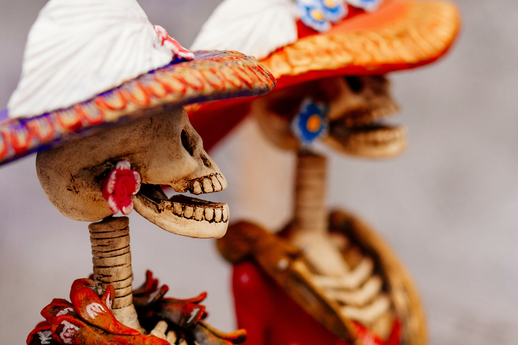 Typical skulls for Dia de los Muertos