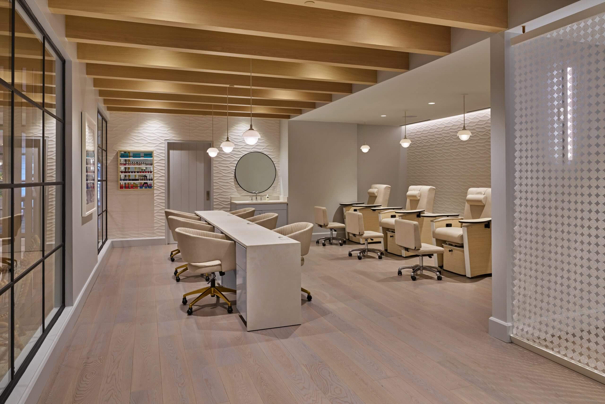 Spa chairs and nails salon