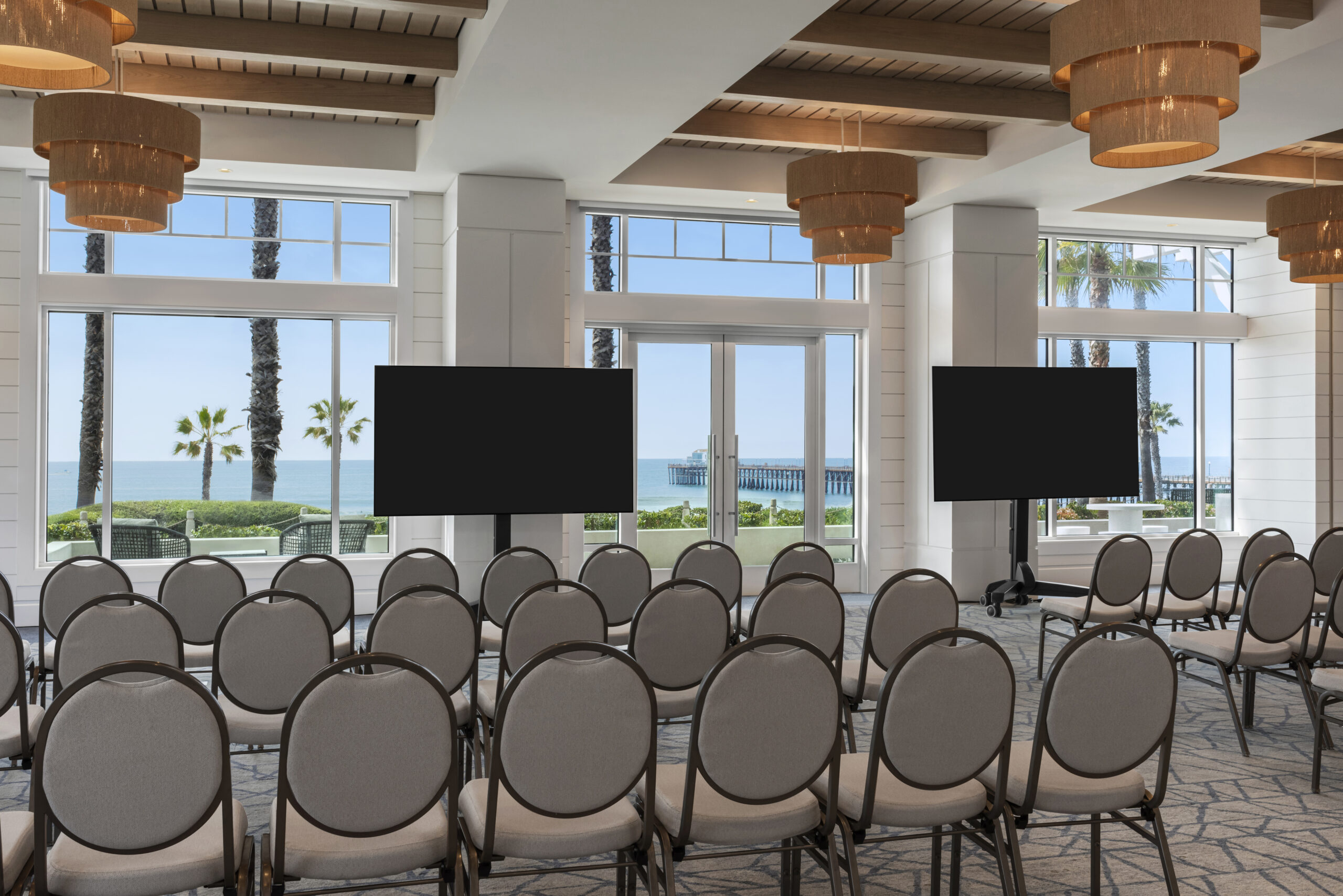 Seagaze meeting space set with TV screen