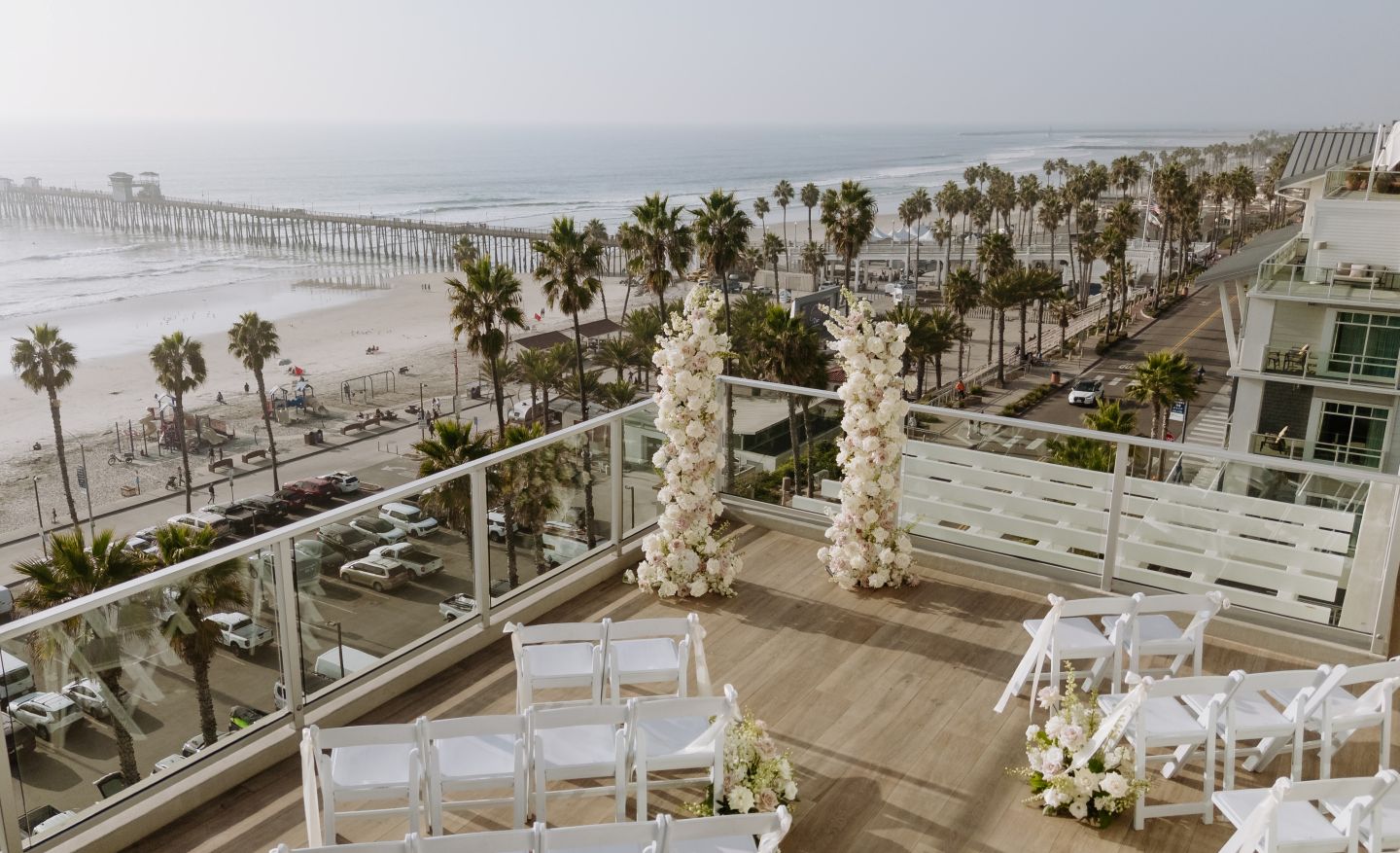 Grand Estate Suite set up for wedding photographed from above