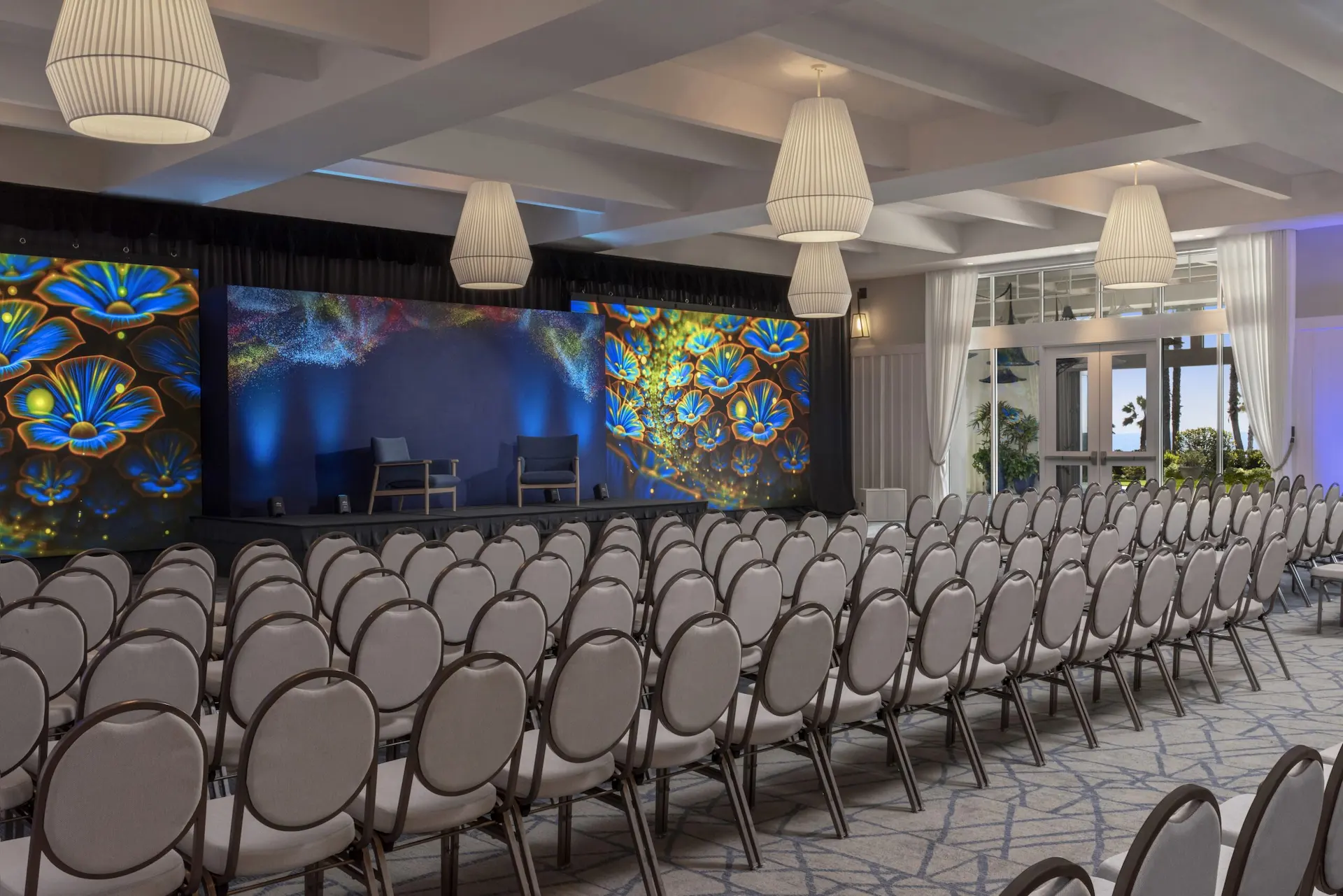 Grand Coastal Ballroom with a theatre set